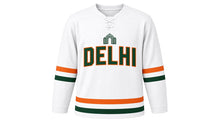 Load image into Gallery viewer, Delhi Original Hockey Jersey in White, front view – custom name and number
