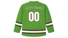Load image into Gallery viewer, Denpasar Original Hockey Jersey in Rice Terrace Green, back view with your name and number