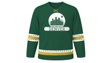 Load image into Gallery viewer, Denver Original Hockey Jersey in Pine Green, front view – custom name and number