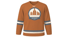 Load image into Gallery viewer, Detroit Original Hockey Jersey in Copper, front view – custom name and number