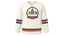 Load image into Gallery viewer, Detroit Original Hockey Jersey in Ivory, front view – custom name and number