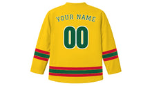 Load image into Gallery viewer, Dhaka Original Hockey Jersey in Rickshaw Yellow, back view with your name and number
