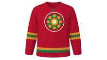 Load image into Gallery viewer, Dhanteras Original Hockey Jersey in Crimson, front view – custom name and number