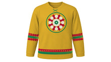 Load image into Gallery viewer, Dhanteras Original Hockey Jersey in Gold, front view – custom name and number
