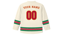 Load image into Gallery viewer, Dhanteras Original Hockey Jersey in Ivory, back view with your name and number