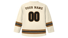 Load image into Gallery viewer, Día de la Tradición Original Hockey Jersey in Cream, back view with your name and number