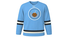 Load image into Gallery viewer, Día de la Tradición Original Hockey Jersey in Pampa Sky Blue, front view – custom name and number