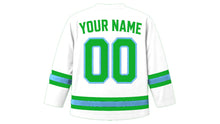 Load image into Gallery viewer, Djibouti Original Hockey Jersey in White, back view with your name and number