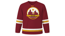 Load image into Gallery viewer, Doha Original Hockey Jersey in Maroon, front view – custom name and number