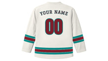Load image into Gallery viewer, Doha Original Hockey Jersey in Pearl White, back view with your name and number