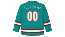 Load image into Gallery viewer, Doha Original Hockey Jersey in Sea Teal, back view with your name and number