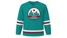 Load image into Gallery viewer, Doha Original Hockey Jersey in Sea Teal, front view – custom name and number