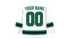 Load image into Gallery viewer, Dominica Original Hockey Jersey in White, back view with your name and number