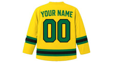 Load image into Gallery viewer, Dominica Original Hockey Jersey in Yellow, back view with your name and number