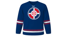Load image into Gallery viewer, Dominican Independence Day Original Hockey Jersey in Blue, front view – custom name and number