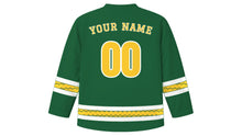 Load image into Gallery viewer, Double Ninth Festival Original Hockey Jersey in Pine Green, back view with your name and number