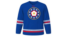 Load image into Gallery viewer, Double Tenth Day Original Hockey Jersey in Blue, front view – custom name and number