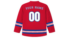 Load image into Gallery viewer, Double Tenth Day Original Hockey Jersey in Red, back view with your name and number