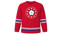 Load image into Gallery viewer, Double Tenth Day Original Hockey Jersey in Red, front view – custom name and number