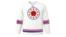 Load image into Gallery viewer, Double Tenth Day Original Hockey Jersey in White, front view – custom name and number