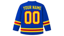 Load image into Gallery viewer, DR Congo Original Hockey Jersey in Royal Blue, back view with your name and number