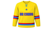 Load image into Gallery viewer, DR Congo Original Hockey Jersey in Yellow, front view – custom name and number