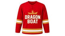 Load image into Gallery viewer, Dragon Boat Festival Original Hockey Jersey in Red, front view – custom name and number