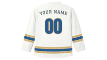 Load image into Gallery viewer, Dresden Original Hockey Jersey in Porcelain White, back view with your name and number