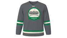 Load image into Gallery viewer, Dublin Original Hockey Jersey in Granite Grey, front view – custom name and number