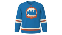 Load image into Gallery viewer, Dubrovnik Original Hockey Jersey in Adriatic Blue, front view – custom name and number