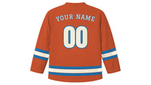 Load image into Gallery viewer, Dubrovnik Original Hockey Jersey in Terracotta Roof, back view with your name and number