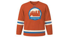 Load image into Gallery viewer, Dubrovnik Original Hockey Jersey in Terracotta Roof, front view – custom name and number