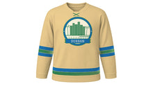 Load image into Gallery viewer, Durban Original Hockey Jersey in Golden Sand, front view – custom name and number