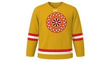 Load image into Gallery viewer, Durga Puja Original Hockey Jersey in Gold, front view – custom name and number