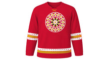 Load image into Gallery viewer, Durga Puja Original Hockey Jersey in Red, front view – custom name and number