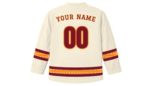 Load image into Gallery viewer, Dussehra Original Hockey Jersey in Cream, back view with your name and number