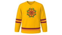 Load image into Gallery viewer, Dussehra Original Hockey Jersey in Marigold, front view – custom name and number
