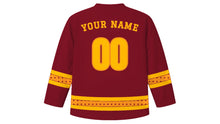 Load image into Gallery viewer, Dussehra Original Hockey Jersey in Maroon, back view with your name and number
