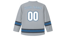 Load image into Gallery viewer, Düsseldorf Original Hockey Jersey in Harbor Silver, back view with your name and number
