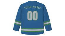 Load image into Gallery viewer, Düsseldorf Original Hockey Jersey in Rhine Blue, back view with your name and number