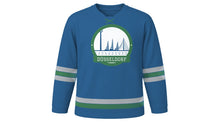 Load image into Gallery viewer, Düsseldorf Original Hockey Jersey in Rhine Blue, front view – custom name and number