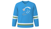 Load image into Gallery viewer, Dyngus Day Original Hockey Jersey in Water Blue, front view – custom name and number