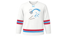 Load image into Gallery viewer, Dyngus Day Original Hockey Jersey in White, front view – custom name and number