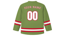 Load image into Gallery viewer, Dyngus Day Original Hockey Jersey in Willow Green, back view with your name and number