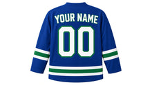 Load image into Gallery viewer, Earth Day Original Hockey Jersey in Blue, back view with your name and number