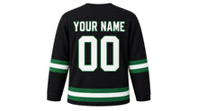 Load image into Gallery viewer, Earth Hour Original Hockey Jersey in Black, back view with your name and number