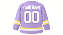 Load image into Gallery viewer, Easter Original Hockey Jersey in Lavender, back view with your name and number