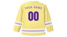 Load image into Gallery viewer, Easter Monday Original Hockey Jersey in Yellow, back view with your name and number