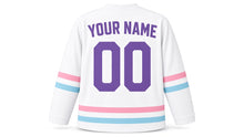 Load image into Gallery viewer, Easter Original Hockey Jersey in White, back view with your name and number