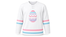 Load image into Gallery viewer, Easter Original Hockey Jersey in White, front view – custom name and number
